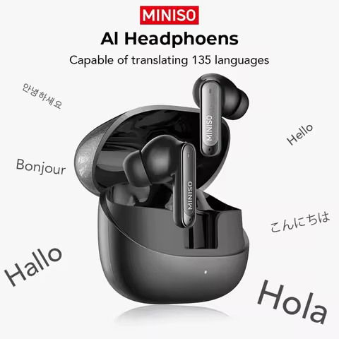 MINISO MS106 Bluetooth Earphones AI Translator Earbuds TWS Ear Clip Sports Earphones Noise Reduction