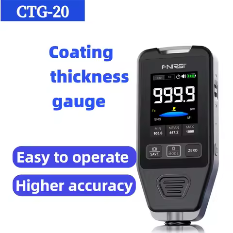 FNIRSI CTG-20 Car Paint Thickness Gauge Electroplate Metal & Putty Powder Coating Thickness Gauge fo