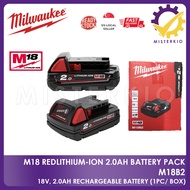 MILWAUKEE M18, 2.0AH Rechargeable Battery, for all Milwaukee M18 Series Tools, Value for money, M18 