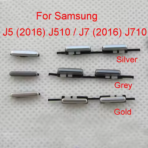 1 Set(2pcs) Side Key Power and Volume Buttons For Samsung Galaxy J5 (2016) J510 J510F J5108 / J7 (20