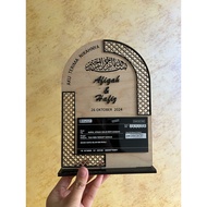 Plaque Mas Kahwin Kayu Custom 3D (A5 size)