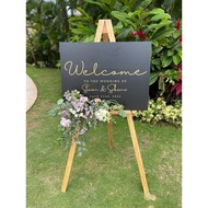 Easel stand weddingg/wedding support/dutch teak wood material, 2x3 thick wood.