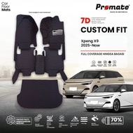[CJ] Karpet Mobil XPENG X9 Premium Carmat 7D Fullset Plus CoilMat - XPE Leather Glue Layer Anti Slip