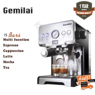 Gemilai เครื่องชงกาแฟอัตโนมัติ รุ่น CRM-3605/3609 ขนาดหัวชง 58mm.(ตั้งค่าเวลาชงได้) 1450W 1.7 ลิตร