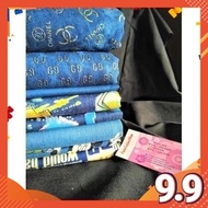 [READYSTOCK] Denim Fabric Branded pattern and printed for DIY Craft and Clothing