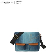 Louis Montini (JEANS) กระเป๋าสะพายข้าง ผ้ายีนส์ Crossbody Bag JEAN05