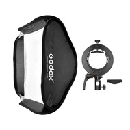 Godox 60 * 60cm/24 * 24inch Flash Softbox Diffuser with S2-type Bracket Bowens Mount Carry Bag for F