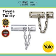 YALE DOOR CHAIN LOCK V1037 US26- CHROME/ V1037 US5 - YAKWV1037_US5- Antique Brass