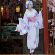 Ram Rem Cosplay Anime Re:zero Kara Hajimeru Isekai Seikatsu Costume Japanese Woman Rem Kimono Dress