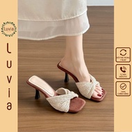 Luvia 251CG 7-inch folding strap high heels