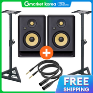 KRK Rokit 5 G4 Black X Monitor Speaker Stand Package
