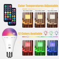 Wireless Bulb Magnetic Wall Light Light Source Bulb Battery Powered Seven Colors+RGB Bulb Remote Con