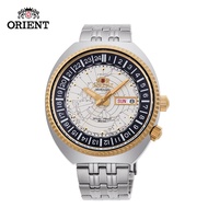 Orient World Map Silver Stainless Steel Analog Automatic Watch For Men OR-RA-AA0E01S19B