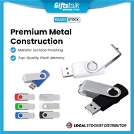 Metal Swivel Coated USB Flash Drive - 8GB Thumb Drive USB Pendrive