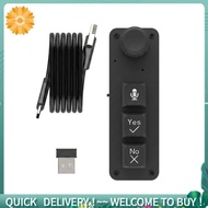 Dual Connection Mini AI Voice Macro Keypad 3 Keys Single Knob Mechanical Keyboard 2.4G+ Wired Intell