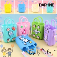 DAPHNE Hole Tote Bag, DIY Hole Mini Beach Bag,  Rubber Waterproof Crossbody Bag Women