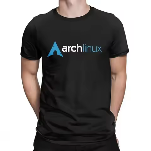 Arch Linux Men T Shirt Tee Shirt Short Sleeve Crewneck T-Shirts
