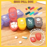 Detachable Daily Pill Box Mini Pill Case For Travel Portable Pill Storage Box Medicine Pill Box Pill