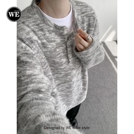 Unisex Colorful Velvet Sweater Spring Autumn Retro Loose Lazy Style Sweater Henry Collar Knitted Swe
