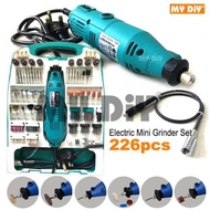 DIY Online4u - 226pcs Mini Electric Drill Grinder Engraving Polishing 226pcs Accessories (3 pin plug