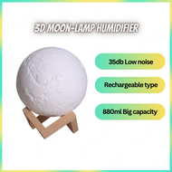 Night Light 3D Moon Lamp Air Humidifier 880ml Aroma Essential Oil Rechargeable Type Bedroom Dehumidifier