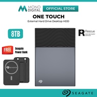 Seagate One Touch 8TB / 20TB / 24TB External Hard Drive Desktop HDD, USB-C compatible with Rescue Re