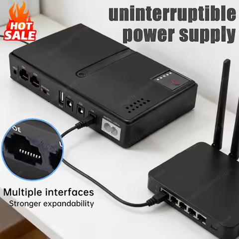 NEW 4*18650 Battery Uninterruptible Power Supply DC 5V 9V 12V UPS Backup Battery Monitoring Router M