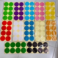 [SG Seller] 50mm Round Sticker Label Dot Sticker Colourful Paper Rainbow Montessori Creative Stickers