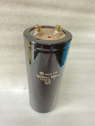 (แพ็ค1ตัว)ของใหม่ C 10000UF 450VDC ค่า+-20%วัดค่าได้ตามเกณฑ์ตัวสวยไม่บุบQCก่อนส่งทุกชิ้น ขนาด7.5x19C