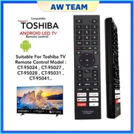 Compatible Toshiba Android TV Remote Control (CT95022) 55M550LP 43C350KP 32V35KP CT95022