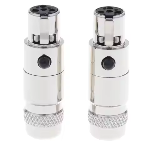 1 Pair (2 Packs) 4 Pin XLR 5 Mm Socket Head Socket Connector with