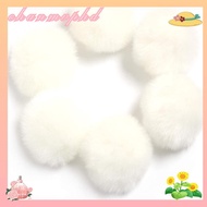 CHANMVPHD 6pcs, Ployster Acrylic Faux  Fur Pompoms, Simple to attach 3.9inch/10CM Elastic Loop Glove