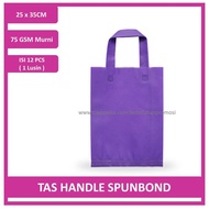 Goodie bag Spunbond Handle 25x35 Ungu Lusinan / Tas Spunbond Polos