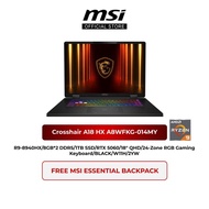 MSI Crosshair A18 HX A8WFKG-014MY Gaming Laptop (R9-8940HX/8GB*2 DDR5/1TB SSD/RTX 5060/18" QHD/W11H/