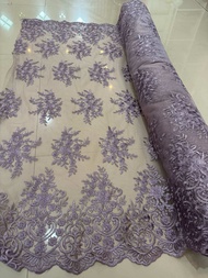 Tulle Bordir Ceplok (Harga per 05m) Brokat Import Murah/ Kain Brokat Tille/ Kain Brokat Tille Mutiar