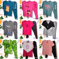 Set Tshirt + Seluar Bersulam / Baju Tidur Wanita