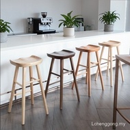 Bar Stool Solid Wood High Chair Modern Bar Chair Home Dining Chair Z33T