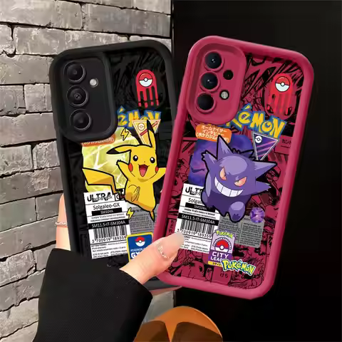 Anime P-Pikachus Gengar Phone Cover Case for Samsung Galaxy A17 A13 A30 A04 A50 A11 A15 A05 A20 A06 