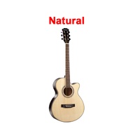 STILLER (DM-40C) 40 Inch Acoustic Guitar Linden Wood Top Side & Back Cutaway | Gitar Akustik Murah ε