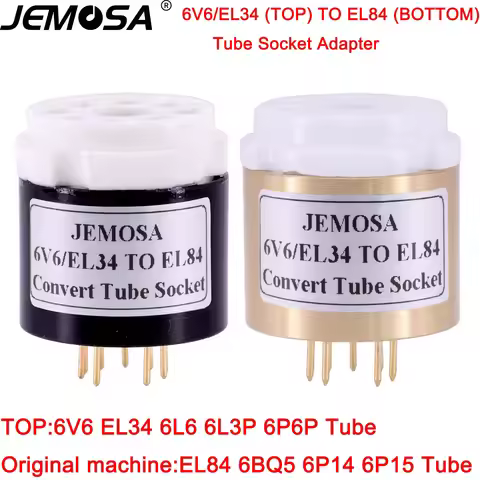1PC 6V6 6L6 6P3P 6P6P EL34 TO EL84 6BQ5 6P14 6P15 Vacuum Tube Socket Adapter HIFI Audio Vacuum Tube 