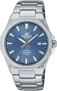 Edifice EFR-S108D-2AVUDF Blue Analog Dial Silver Stainless Steel Band Men's Watch Slim Case Sapphire