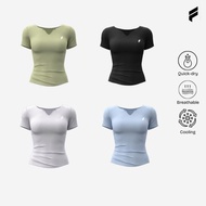 FLEXE- Woman Top Yoga Pilates Fitness Workout Gym Breathable Short Sleeve Sport Top