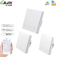 Butang YijieLian ZigBee Suis Pintar Suis Dinding Kawalan Suara Menyokong Ewelink Tuya Gateway