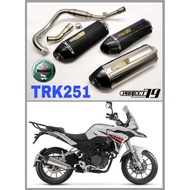 Exhaust Benelli TRK251 Full System Muffler Project79 QPM04SV/BK/CB/CCB Leoncino250 TRK 251 Ekzos Motor Accessories