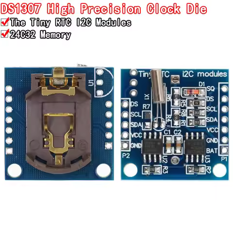 I2C RTC DS1307 AT24C32 Real Time Clock Module For AVR ARM PIC Tiny RTC I2C modules memory DS1307 Clo