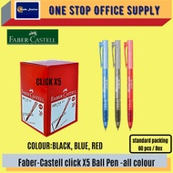 Faber-Castell Click X5 -60 PCS / Ball Point Pen / 1425 Ball Pen / Click X Ball Pen / X5 Ball Pen