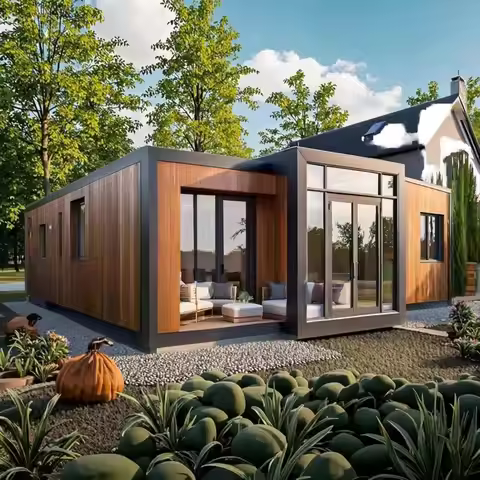 Prefab Tiny Homes for Adults Foldable Modular Homes Portable Expandable Design Office or Guest House