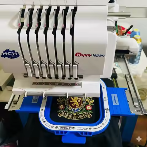 Happy Japan HCS HCH HCD HCU HCR HCM HCG Embroidery Machine with Sewtalent Magnetic Mighty Hoop Maste