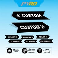 Custom Directional Arrow Sign Board Acrylic Sign Sign Qibla Direction Toilet Direction Indicator/ En