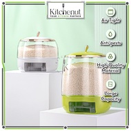 Kitchenut 5KG/10KG Rice Container Airtight Food Dispenser Transparent Rice Box Kitchen Organizer Bek